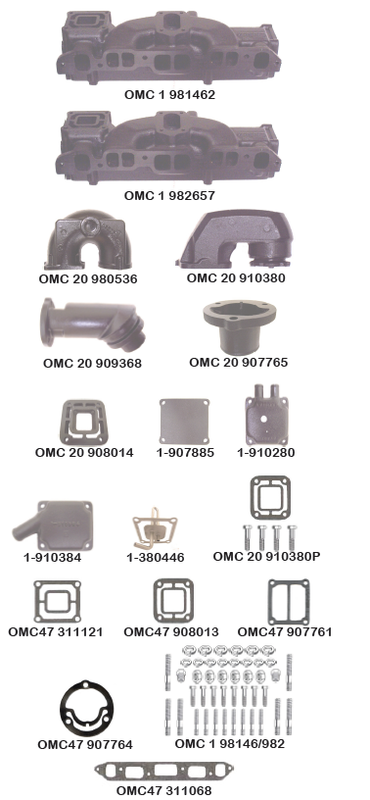 OMC 4-CYLINDER 181 C.I.D. 140 H.P. 3.0L: Model 120 Engine LOG STYLE DIRECT REPLACEMENT