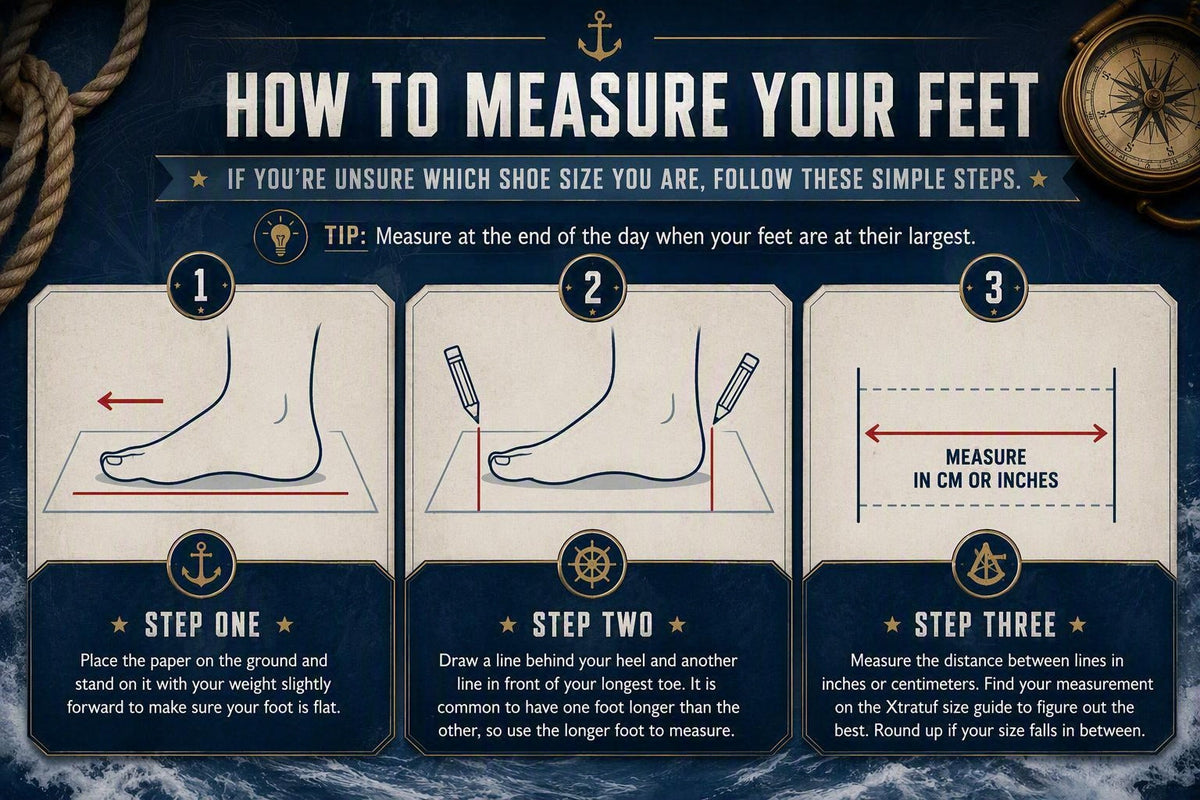 XTRATUF Footwear Sizing Chart