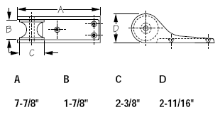 Sea-Dog, Cast 316 Stainless Steel Bow Roller, 8"