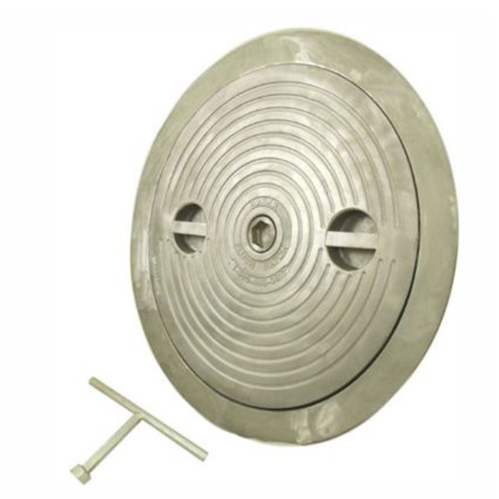 Baier, Flush Deck Hatch, Lift Out, Hex Centerbolt, Round, 24", Aluminum, Cover Assembly, No Ring