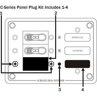 C-Series Circuit Breaker Mounting Panel Plug Kit, 8089