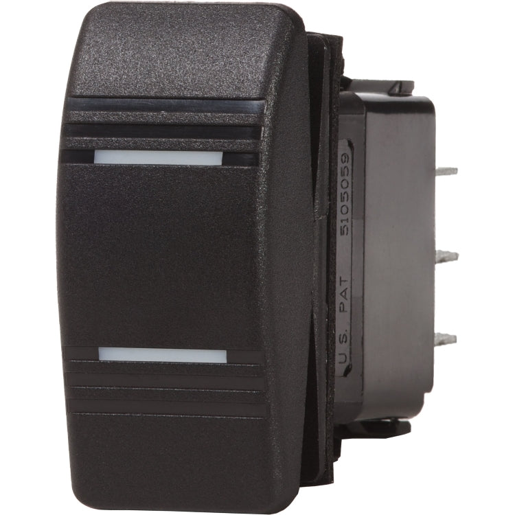 Contura Water Resistant DPDT LED Lit Switch, ON-OFF-ON, Black