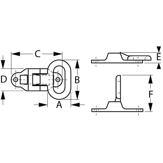 Sea-Dog, Folding Step, Chrome Plated Cast Brass