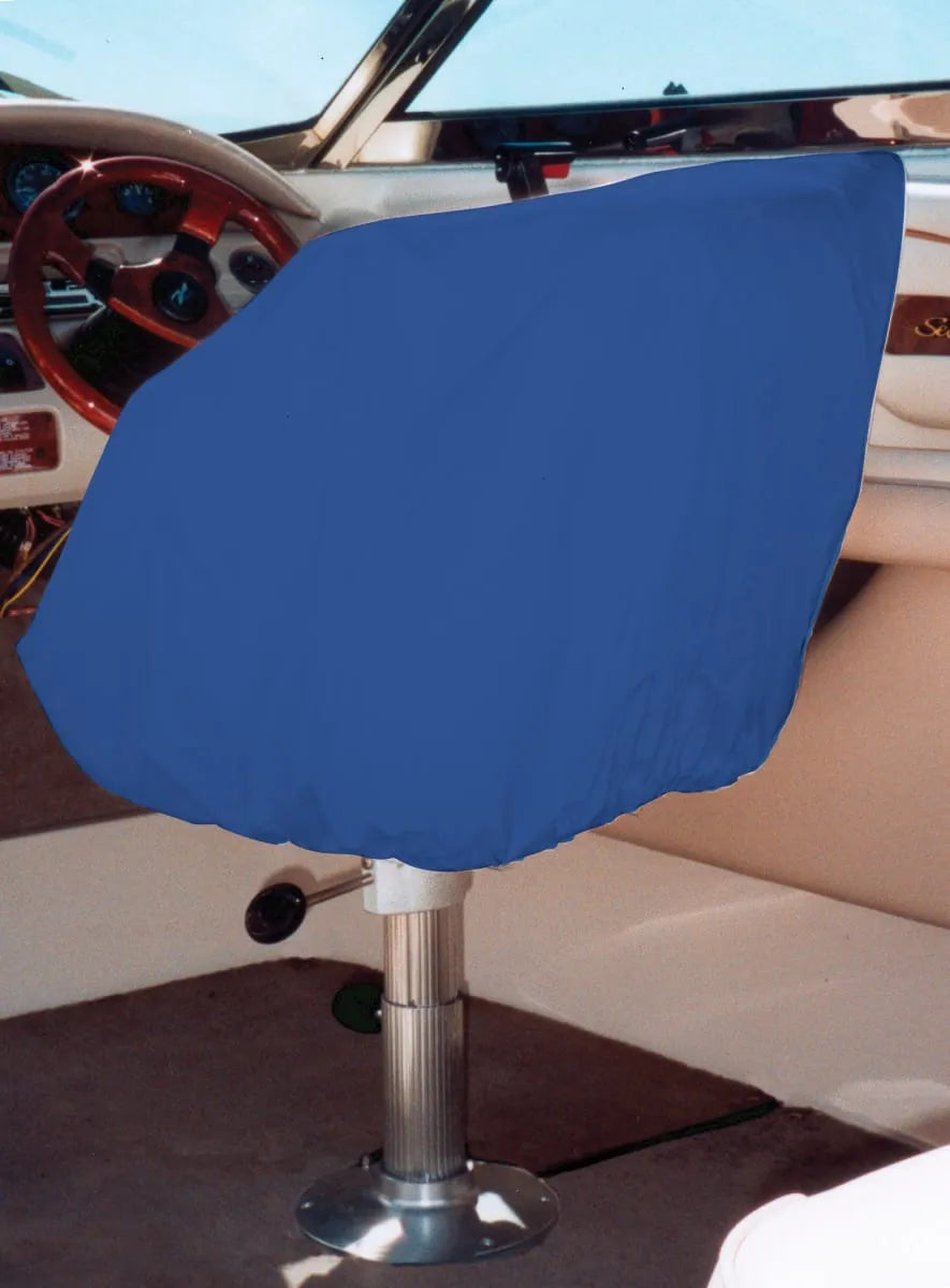 Seat Covers, Fixed Back Helm & Bucket - 24" H x 24" W x 22" D (Blue Polyester)