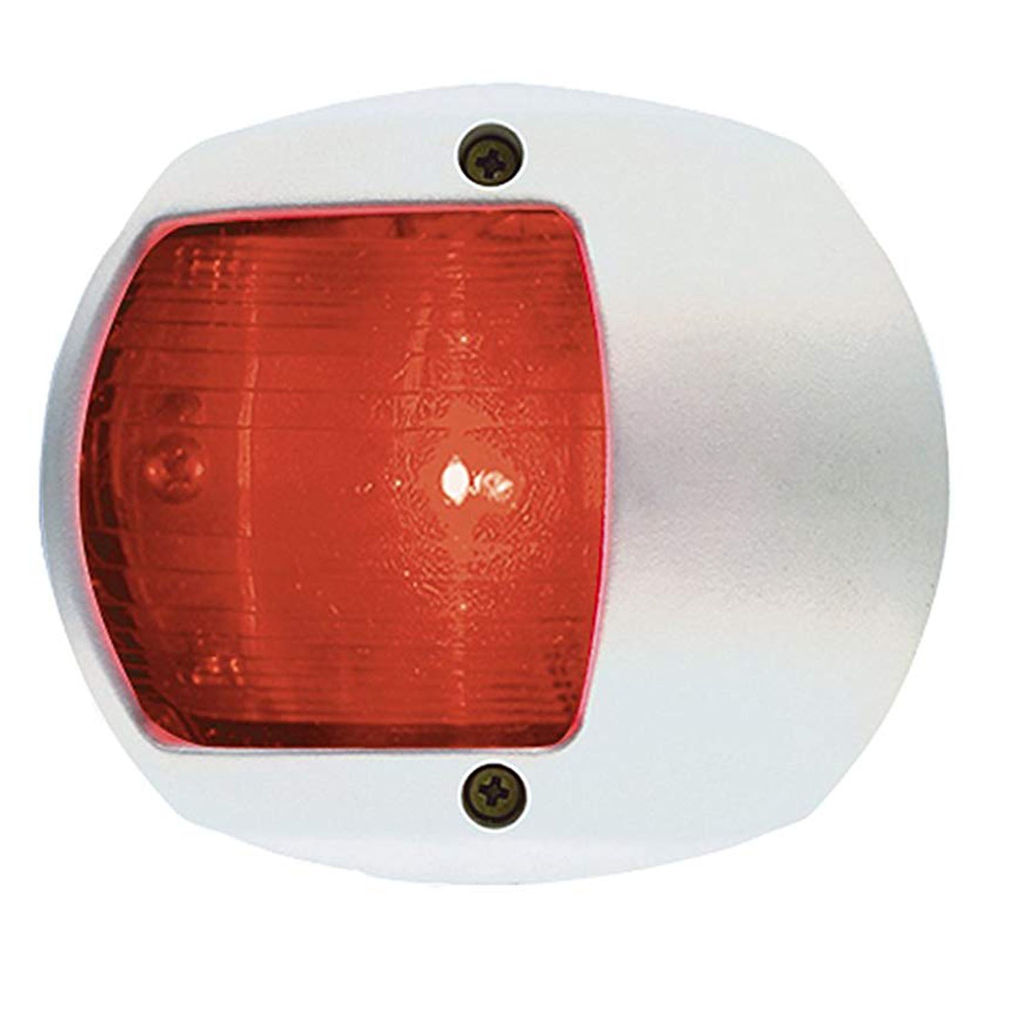 Perko European Style, Running, Navigation Light, 170 Series, Red Port, 12 volt, White Plastic