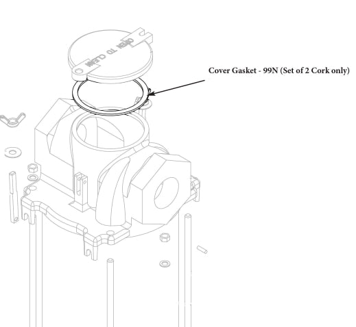 Perko, Cork Cover Gasket Kit, 500 Series, Raw Water Intake Strainers, 500DP999N