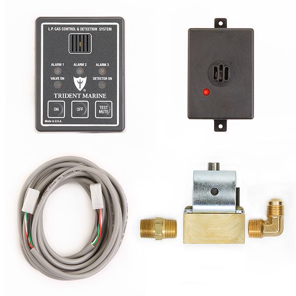 Trident, Complete Marine LP Gas Control & Detection System, 3/8" Solenoid, 12 volt