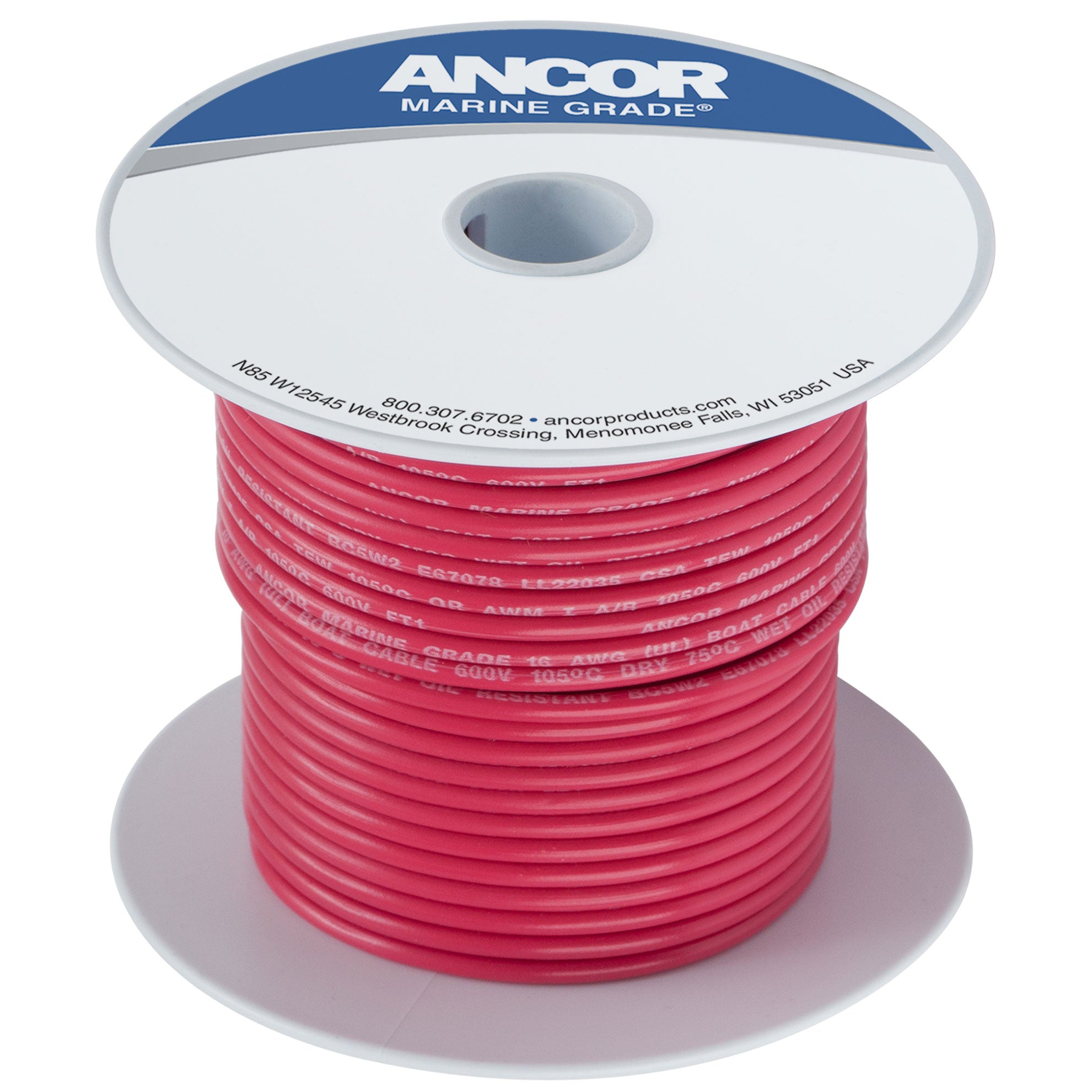 #18 Primary Red Tinned Copper 100'