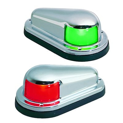 Perko Horizontal Mount Side Navigation Lights, Set of Red and Green, 12 volt