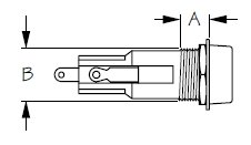 Sea-Dog, Fuse Holder w/ Push In Cap