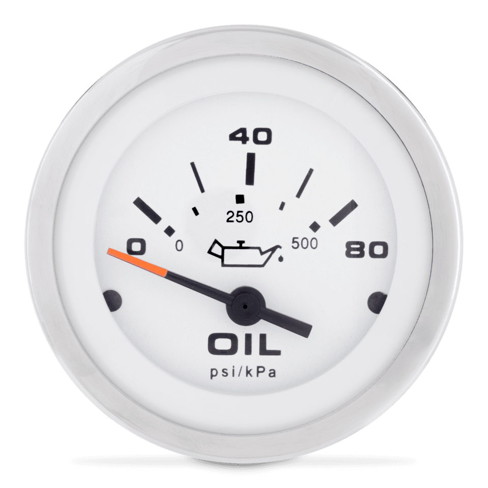 Lido Series, Oil Pressure Gauge, 0-80 PSI, 2", 65501P