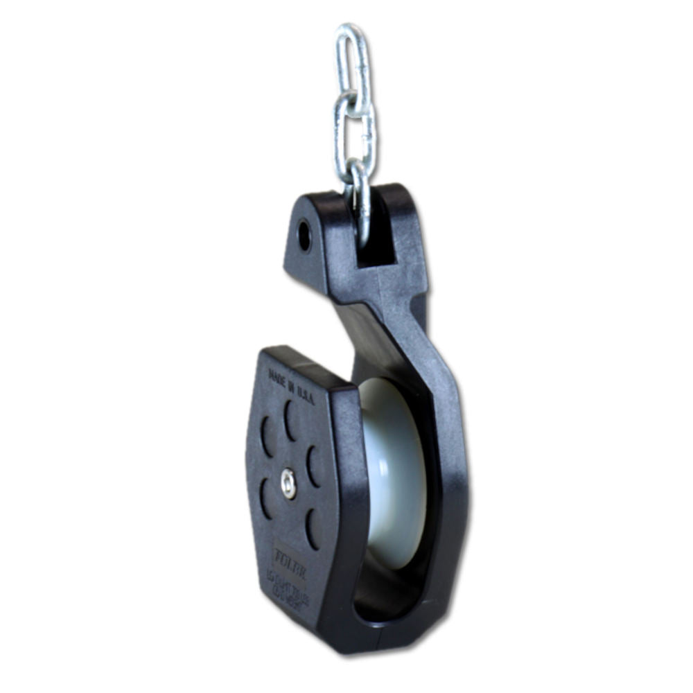 Folbe, Pulley, Open Block w/Chain, 1/2" Rope Max