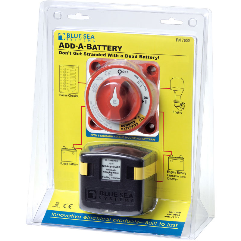 Add-A-Battery Kit, Battery Bank Management Set, 120A