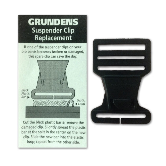 Grundens Suspender Replacement Clips, Plastic