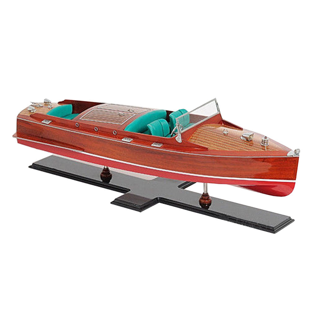 Chris Craft Runabout - Painted Wooden Model Boat, 32"L