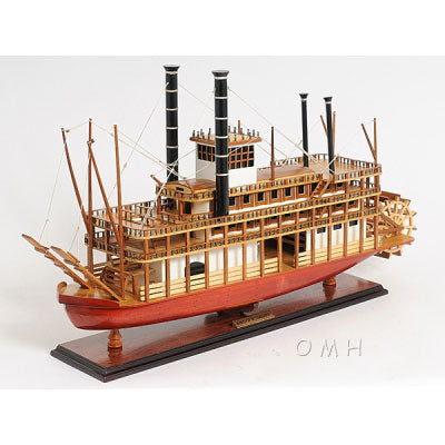 King of Mississippi - Wooden Paddlewheel Steamboat Model, 30"L
