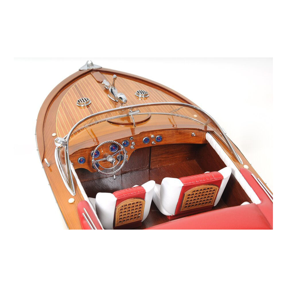Riva Super Aquarama Runabout, Red and White Interior - Model Boat, 35"L