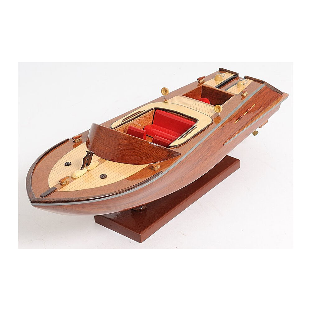 Runabout - Handcrafted Wooden Hardwood Model, 18"L