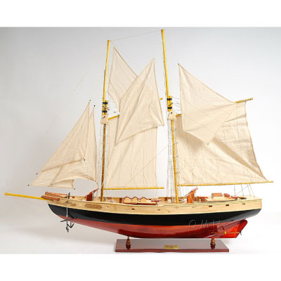 Bluenose II - Painted Wooden Model Sailboat, 47"L