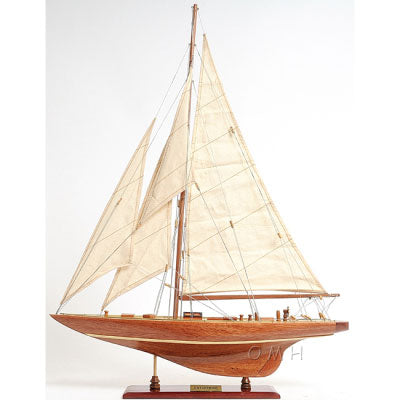 Enterprise Racing Yacht, 1930 America's Cup Defender - Wooden Model Sailboat 24"L