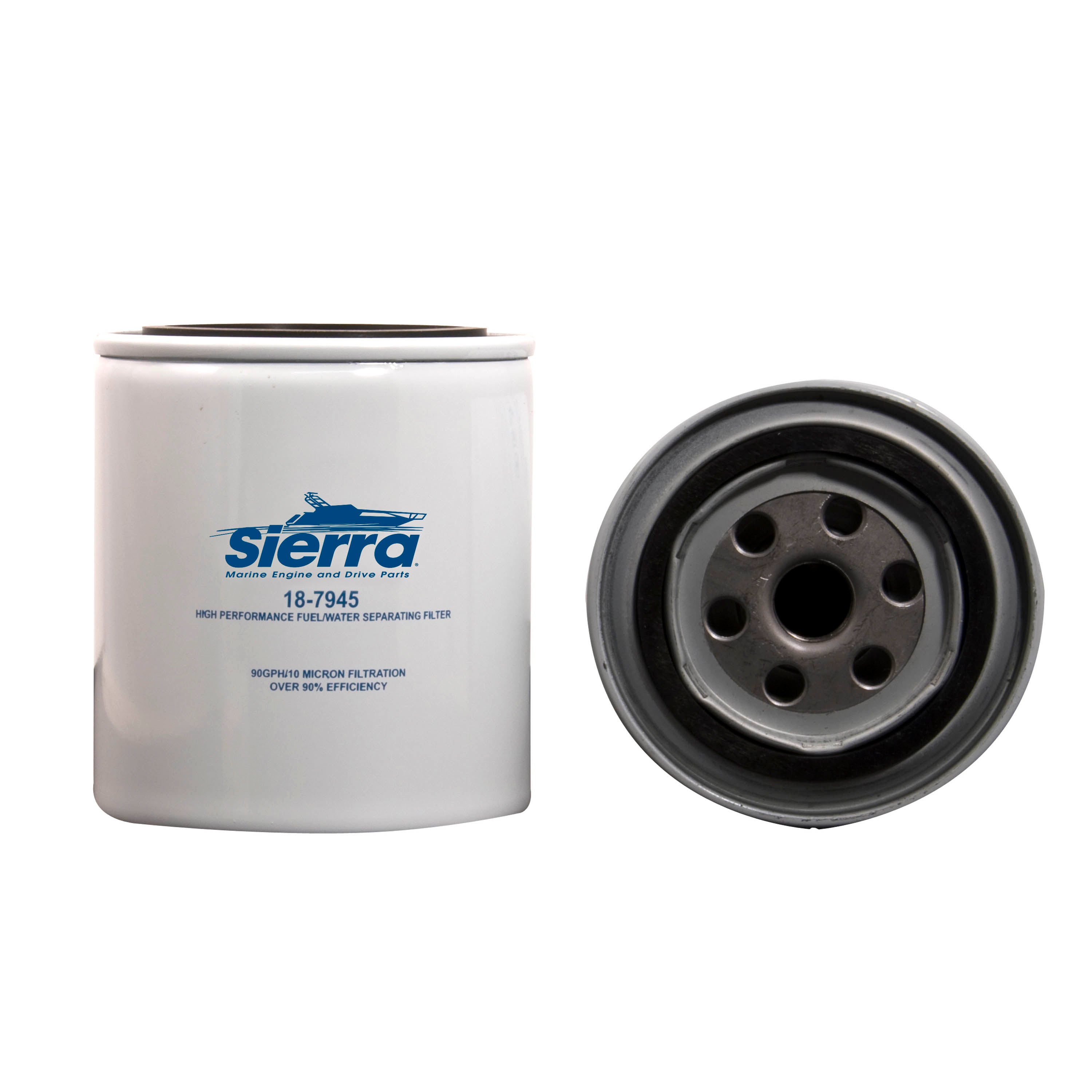 Sierra 10 Micron Fuel Filter, 18-7945, for Select Mercruiser, Mercury, Yamaha
