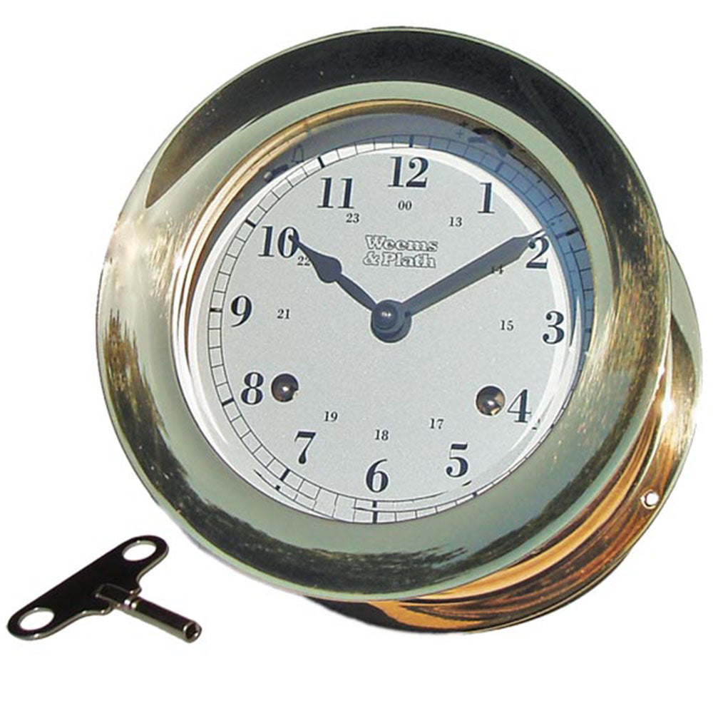 Weems and Plath, Atlantis Collection Clocks, 8-Day Wind Ships Bell Clock, Brass