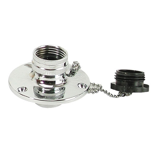 1/2" FIPT x 3/4" GHT - Chrome Plated Brass Stainless Steel - Inlet