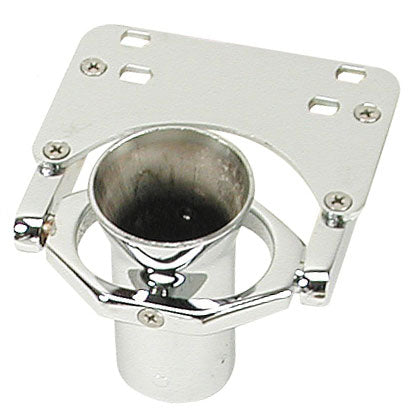 Gimbal Fishing Rod Holder, Chair Mounting Plate, Chrome Plated Brass