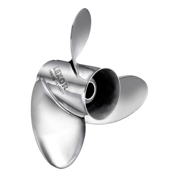 15.0" Dia. 21" Pitch, RH, 3-Blade, Stainless Steel Rubex L3 Propeller