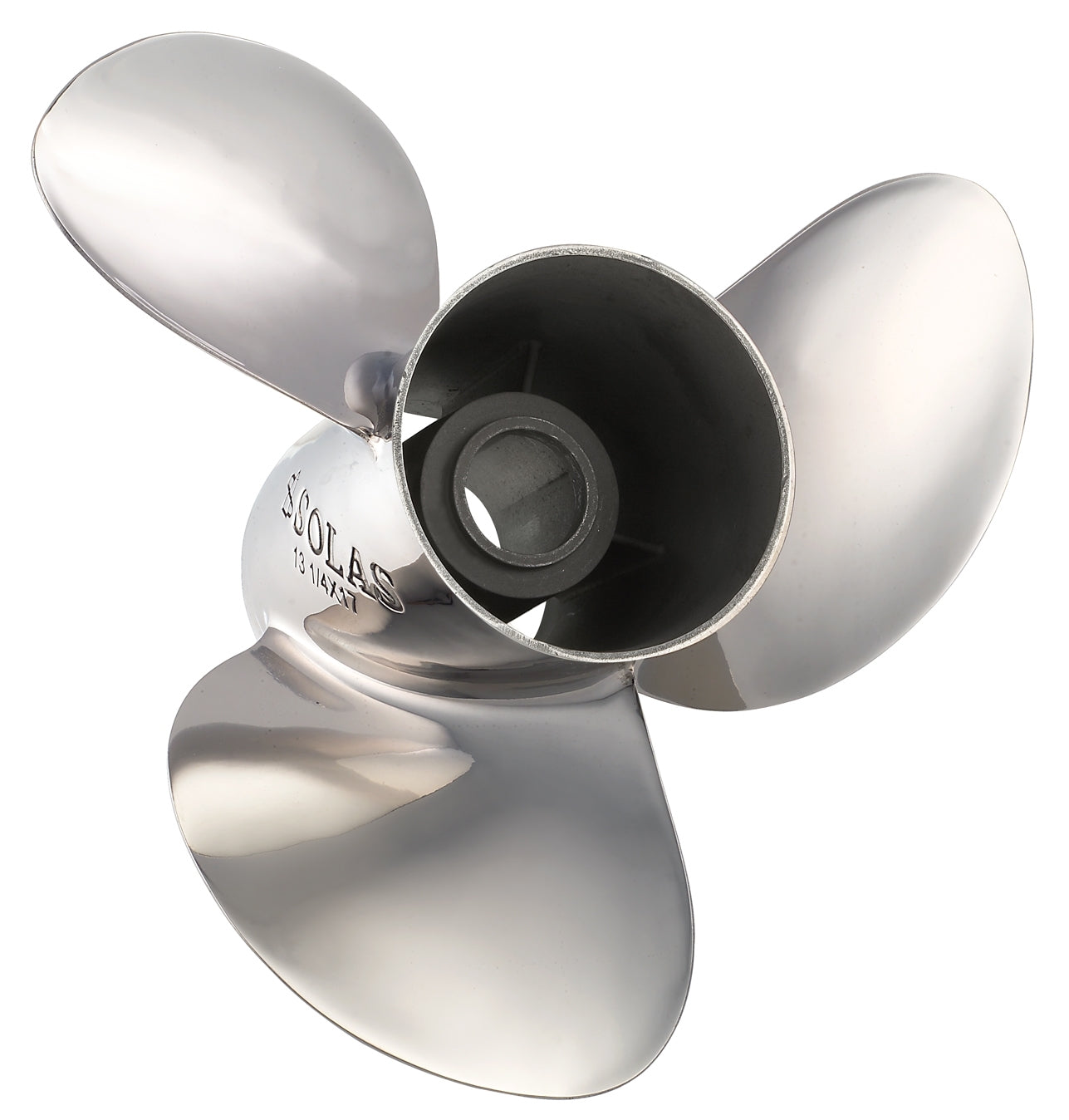 14.0" Dia. 21" Pitch, LH, 3-Blade, Stainless Steel Rubex NS3 Propeller