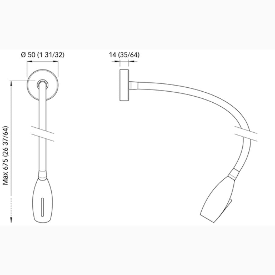Quick, Maya 60, Marine Lighting, LED Reading Light, 10 - 30 volt DC
