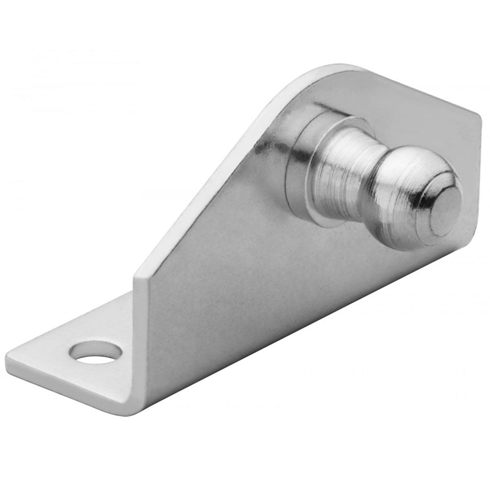 Gas Spring Angled Mounting Bracket G-1015, 2" x 1-1/4", 10mm Ball, Zinc Plated Steel,