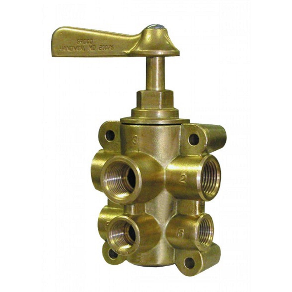 Groco NPT Bronze 6 Port Fuel Valve