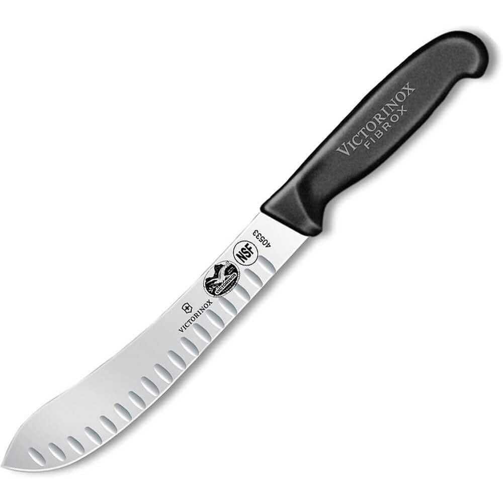 Victorinox 8" Butcher Knife with Granton Edge and Fibrox Handle, 5.7423.20