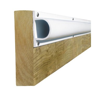 Dock Bumper, Heavy Duty "D" Profile PVC, Commercial, 8' - White