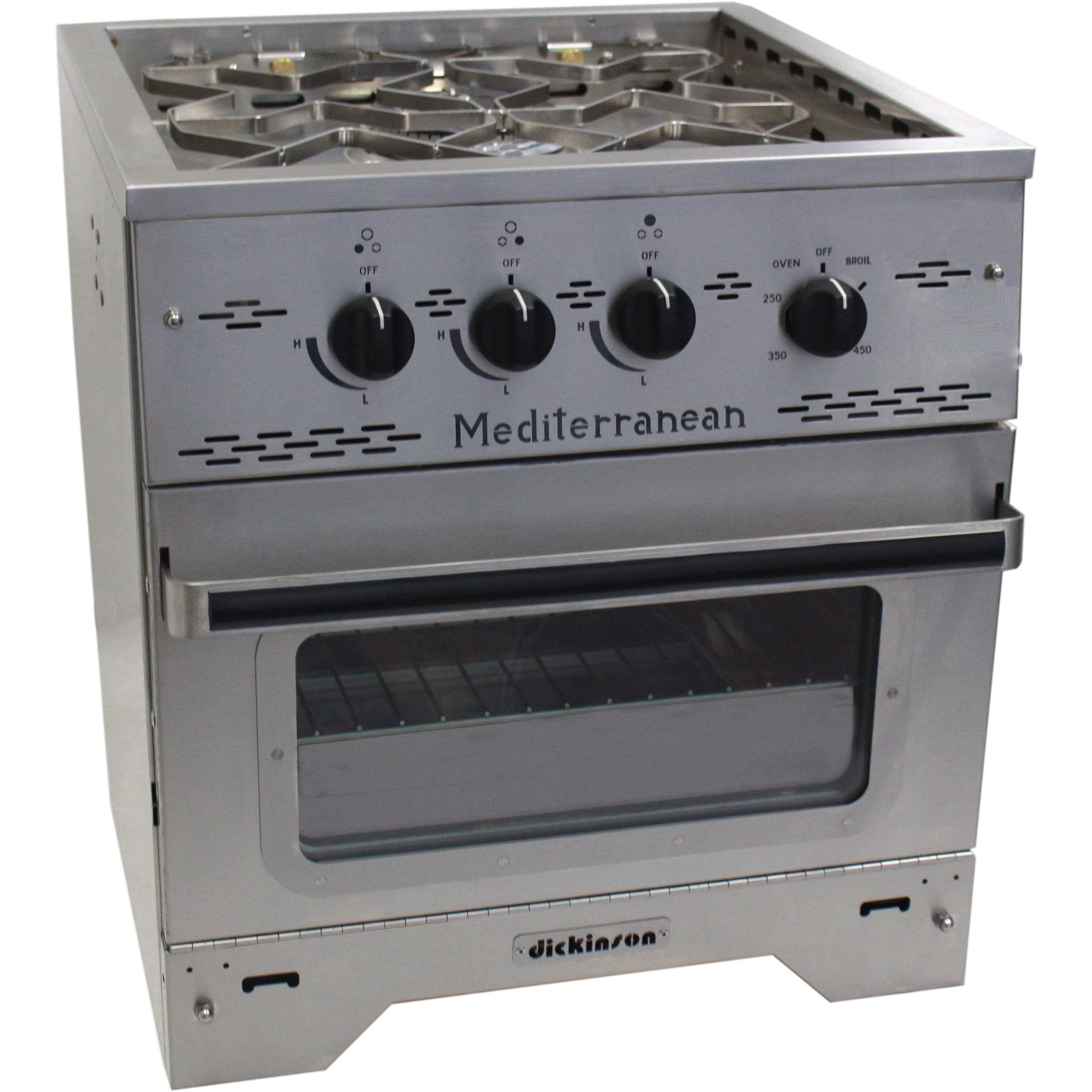 Dickinson Marine, Mediterranean, Three Burner Stainless Steel Galley Range, Propane
