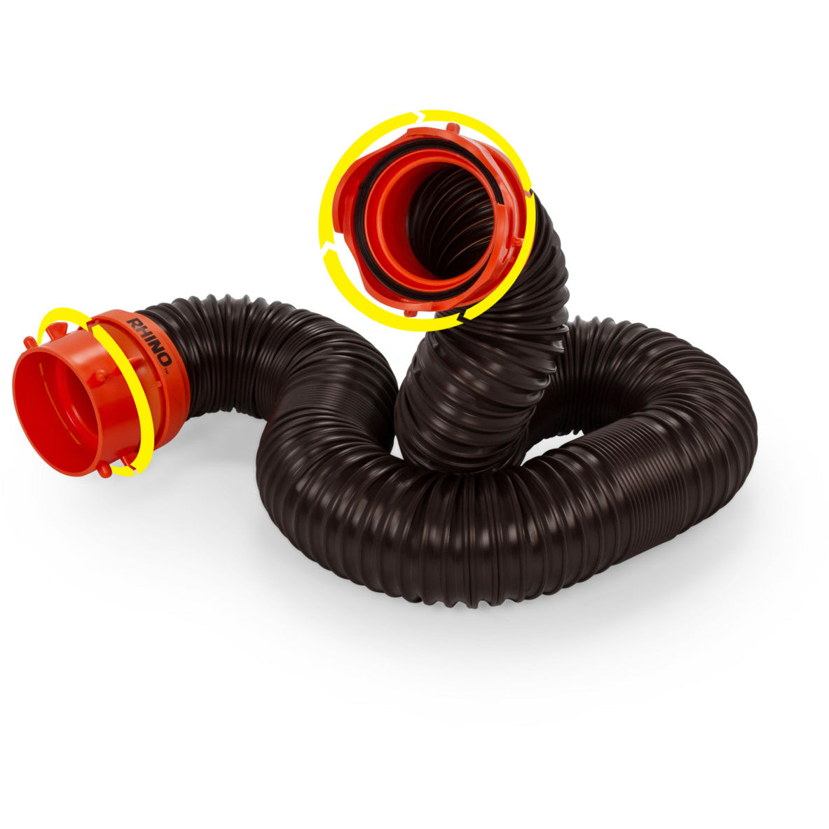 Camco RhinoFlex 5' Sewer Hose Extension Kit with Swivel Bayonet and Lug