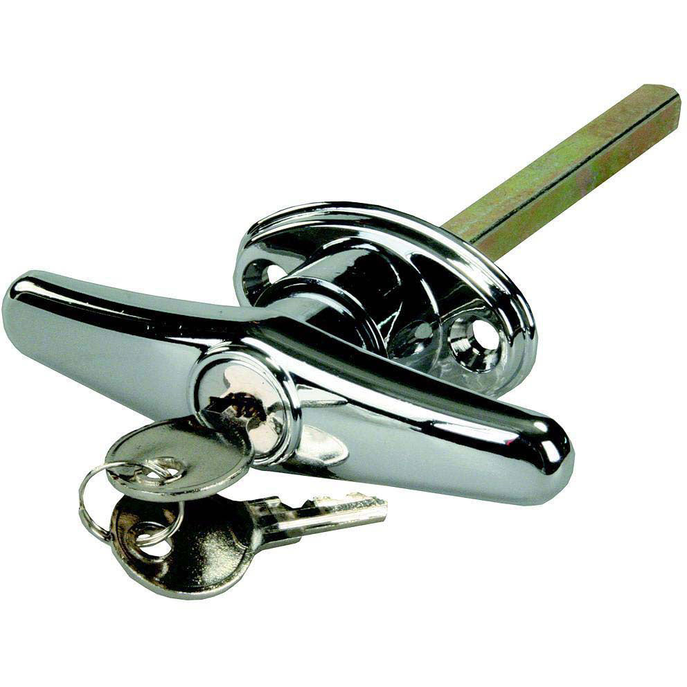JR Products 10885 Chrome Locking T Handle for Truck Caps, Bed Covers & Tool Boxes