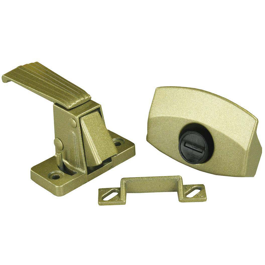 JR Products 20515 Gold Finish Privacy Latch for RV Interior Doors