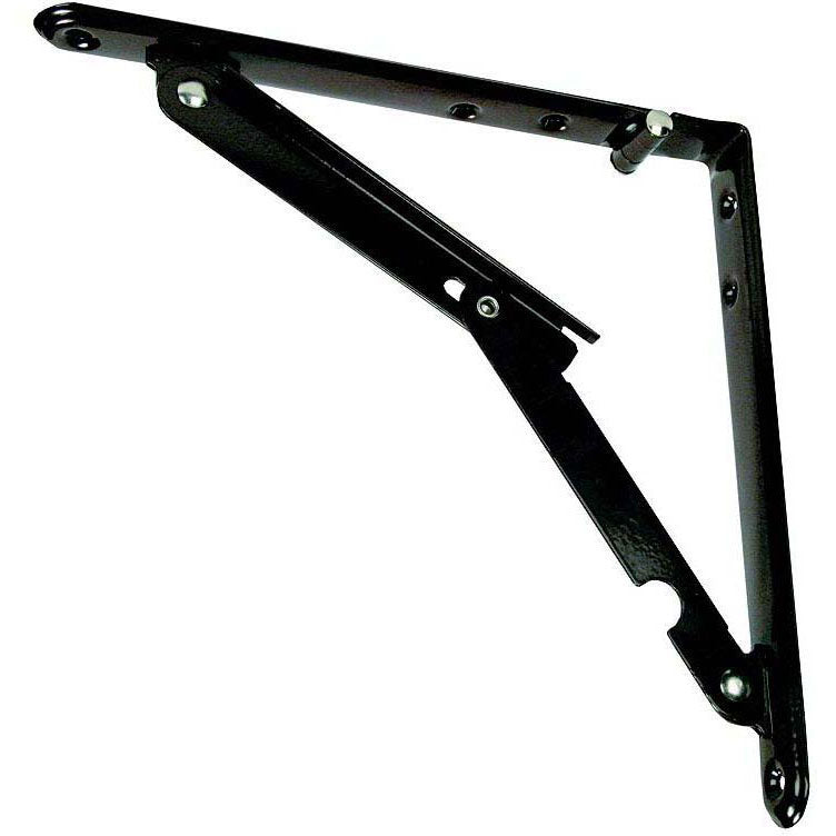 JR Products 20735 Brown 12" x 12" x 16 1/2" Folding RV Shelf Bracket