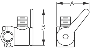 Sea-Dog, Rail Mount Adjustable Antenna Base