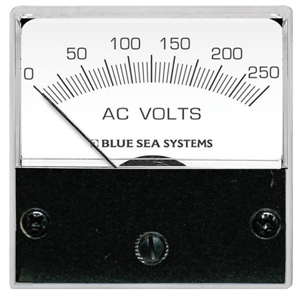 AC Analog Micro Voltmeter, 2" Face, 0 to 250 Volts AC