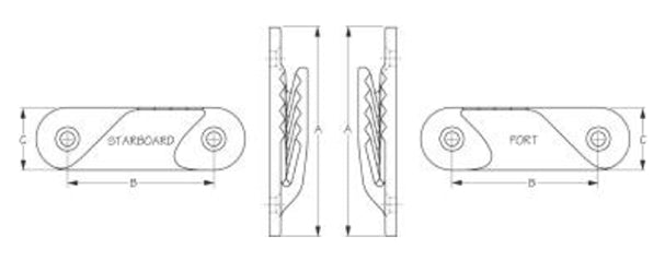 Sea-Dog Fine Line Racing Clamcleat, Port, Cl259