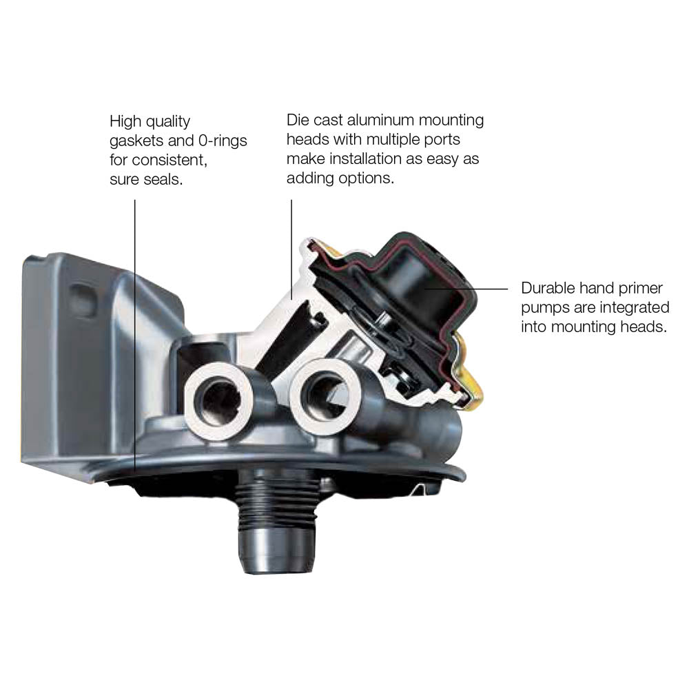 490R30 Fuel Filter/Water Separator, Plastic Bowl, 90 GPH, 30 Micron