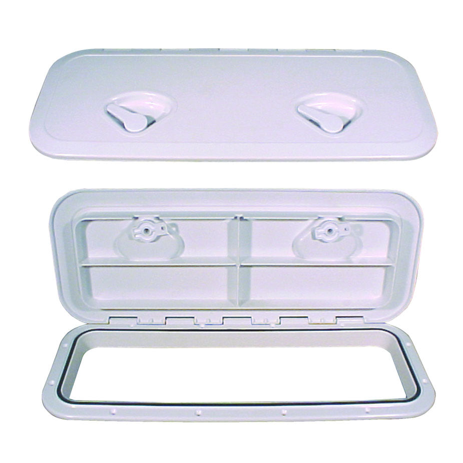 Beckson 10" x 24" White Rectangular Hatch