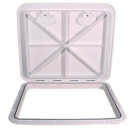 Beckson 18" x 21" White Near Square Hatch