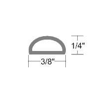 Weather Seal, Black 3/8 in., 10 Ft Neoprene Seal