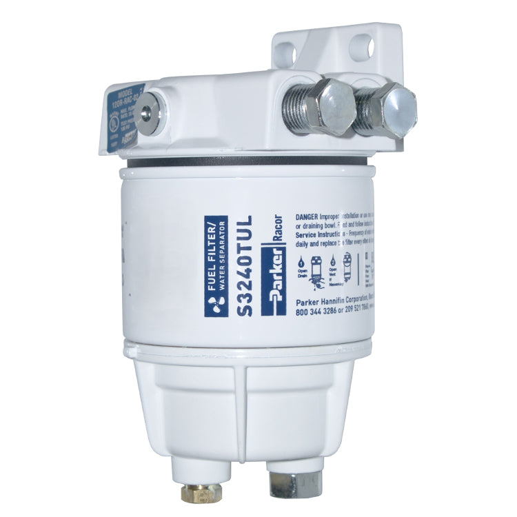 120R-RAC-02 Fuel Filter/Water Separator, Aluminum Bowl, 10 Micron