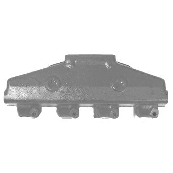 Center Discharge Manifold, Small Block V8 Ford, Aluminum