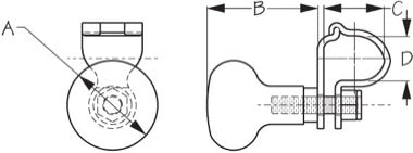 Cast Stainless Steel Knob For Steering Wheel